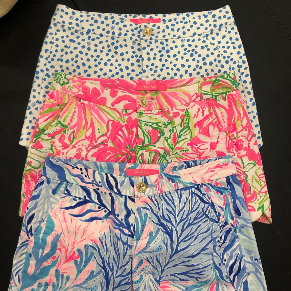 Lilly Pulitzer Lot of ladies size 0 buttercup scalloped shorts